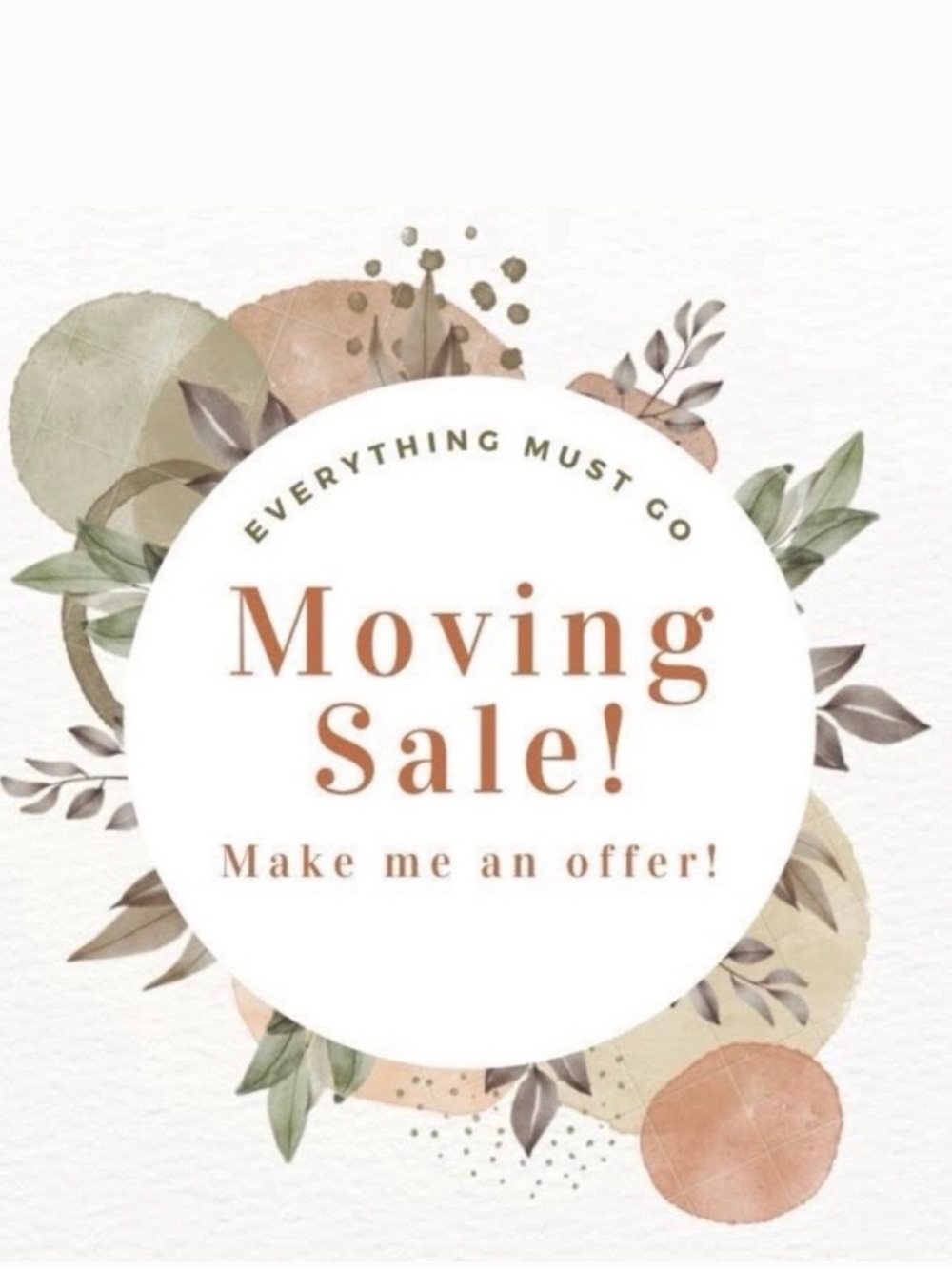 Everything must go - accepting all offers!